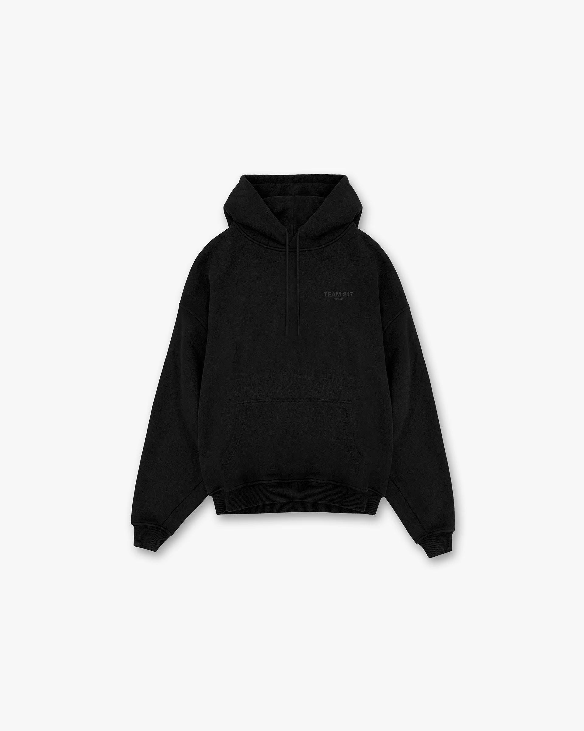 Team 247 Oversized Hoodie - Matte Black - fitti