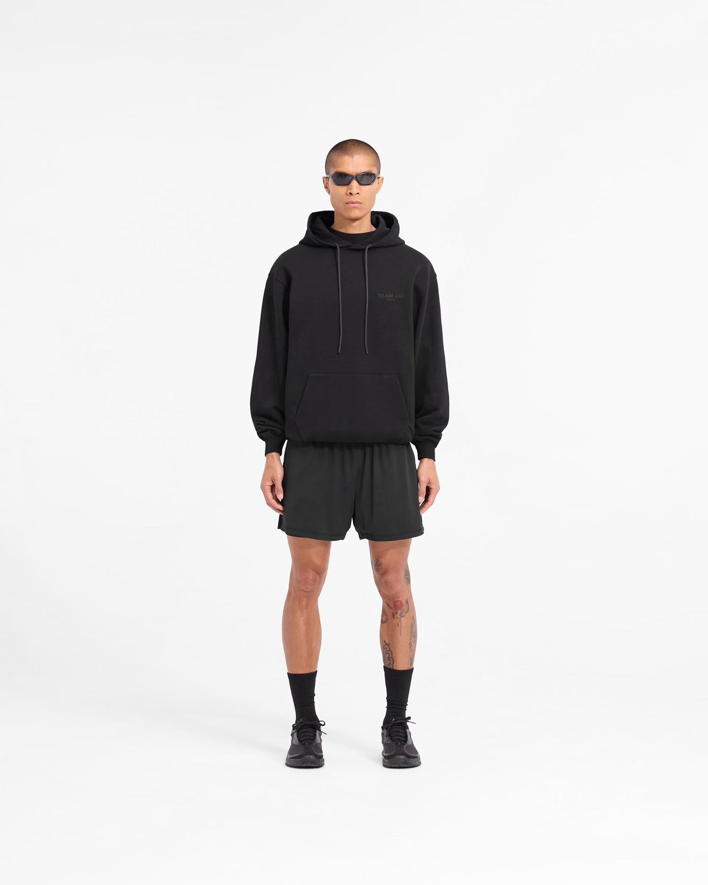 Team 247 Oversized Hoodie - Matte Black - fitti