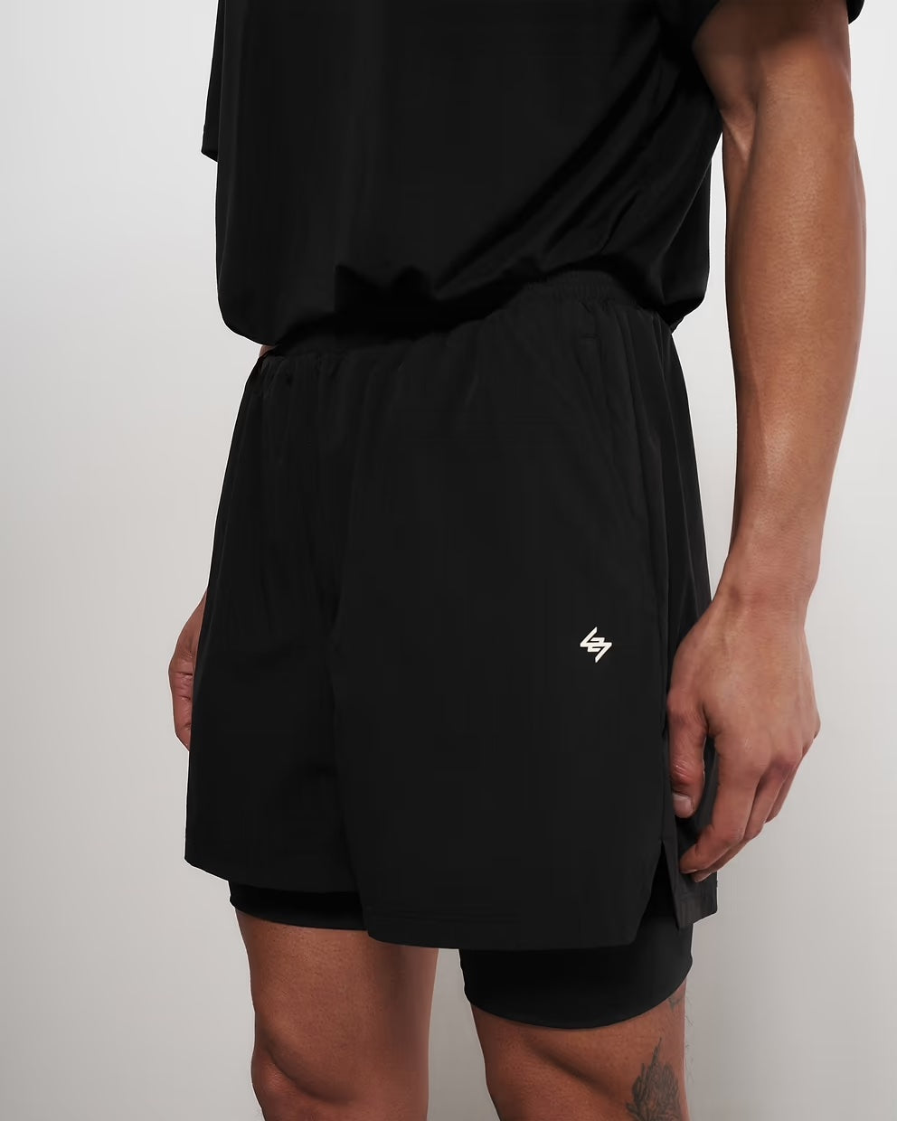 Team 247 2-In-1 Shorts - Black - fitti