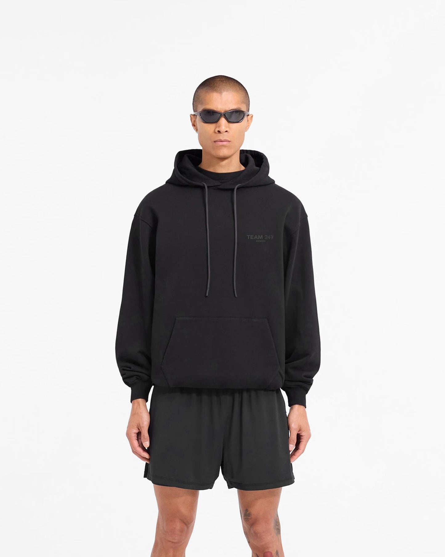 Team 247 Oversized Hoodie - Matte Black - fitti