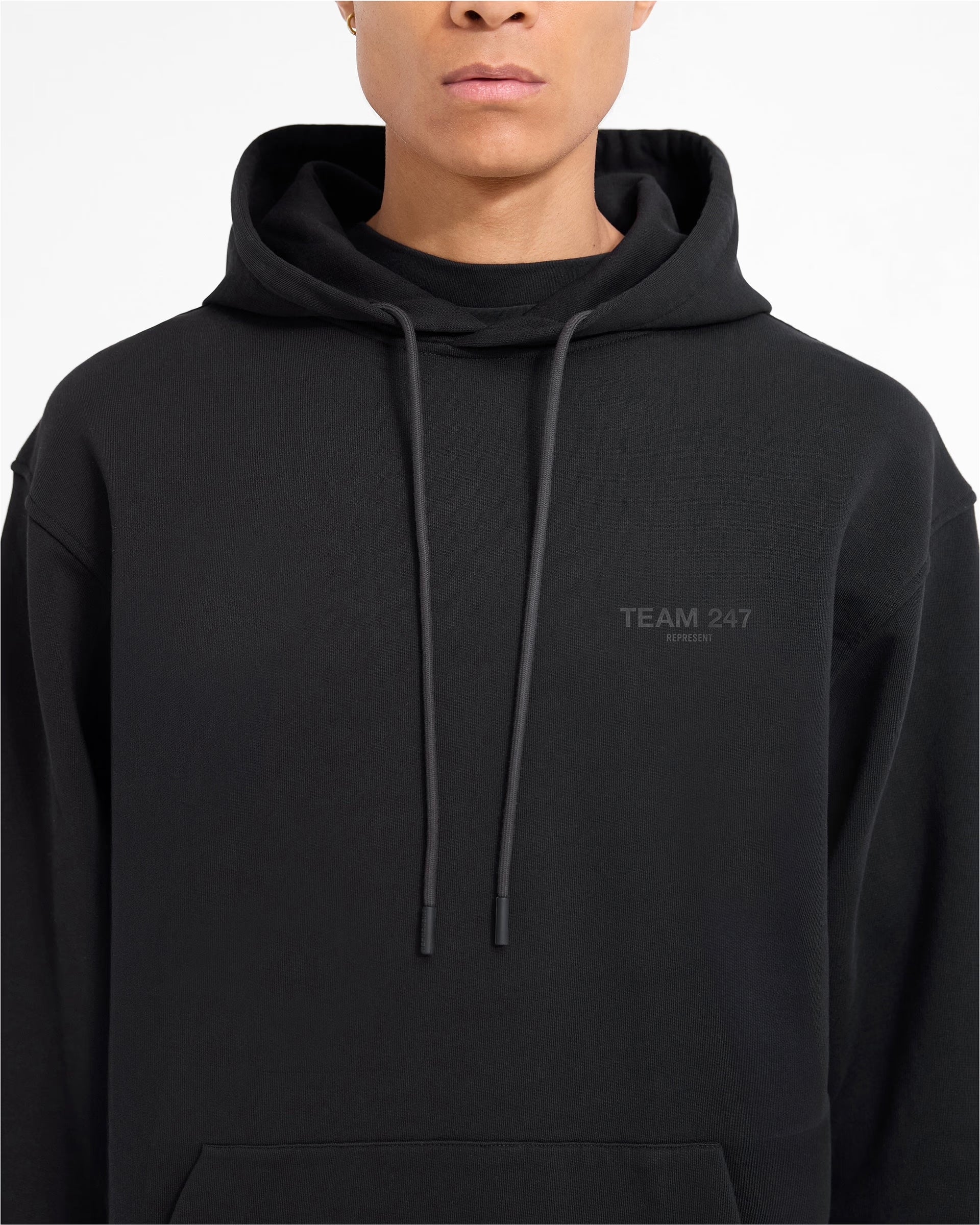 Team 247 Oversized Hoodie - Matte Black - fitti